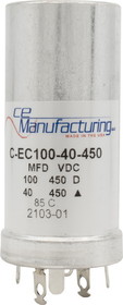 CE Manufacturing C-EC100-40-450 Capacitor 450V, 100/40&#181;F, Electrolytic