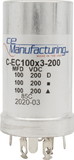CE Manufacturing C-EC100X3-200 Capacitor 200V, 100/100/100µF, Electrolytic