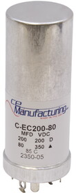CE Manufacturing C-EC200-80 Capacitor - CE Mfg., 200&#181;F@200V, 80&#181;F@350V