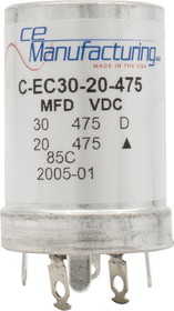 CE Manufacturing C-EC30-20-475 Capacitor 475V, 30/20&#181;F, Electrolytic