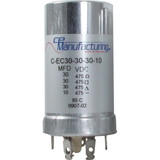 CE Manufacturing C-EC30-30-30-10 Capacitor 475V, 30/30/30/10µF, Electrolytic