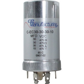 CE Manufacturing C-EC30-30-30-10 Capacitor 475V, 30/30/30/10&#181;F, Electrolytic