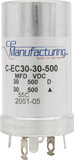CE Manufacturing C-EC30-30-500 Capacitor 500V, 30/30µF, Electrolytic