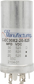 CE Manufacturing C-EC30X2-20-525 Capacitor 525V, 30/30/20 &#956;F