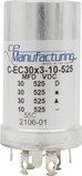 CE Manufacturing C-EC30X3-10-525 Capacitor 525V, 30/30/30/10uF, Electrolytic