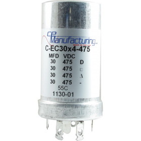 CE Manufacturing C-EC30X4-475 Capacitor 475V, 30/30/30/30&#181;F, Electrolytic