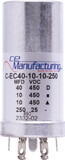 CE Manufacturing C-EC40-10-10-250 Capacitor - CE Mfg., 40µF@450V, 10µF@450V, 10µF@450V, 250@25
