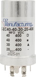 CE Manufacturing C-EC40-40-30-20-400 Capacitor 400V, 40/40/30/20µF, Electrolytic