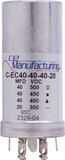 CE Manufacturing C-EC40-40-40-20 Capacitor - CE Mfg., 40µF/500V, 40µF/450V, 40µF/400V, 20µF/300V