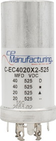CE Manufacturing C-EC4020X2-525 Capacitor 525V, 40/40/20/20 &#956;F