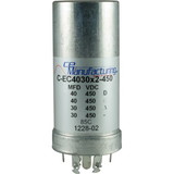 CE Manufacturing C-EC4030X2-450 Capacitor 450V, 40/40/30/30µF, Electrolytic