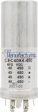 CE Manufacturing C-EC40X4-450 Capacitor 450V, 40/40/40/40µF, Electrolytic