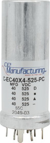 CE Manufacturing C-EC40X4-525-PC Capacitor - CE, 40/40/40/40&#181;F, 525VDC, Electrolytic, PC Mount