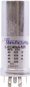 CE Distribution C-EC40X4-525 Capacitor - CE Mfg., 40/40/40/40&#181;F, 525VDC, Electrolytic