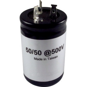 Generic C-EC50-50-500CE Capacitor - 500V, 50/50 &#956;F, Electrolytic