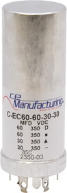 CE Manufacturing C-EC60-60-30-30 Capacitor - CE Mfg., 350V, 60/60/30/30 &#181;F