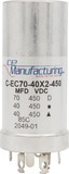 CE Manufacturing C-EC70-40X2-450 Capacitor 450V, 70/40/40µF, Electrolytic