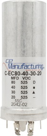 CE Manufacturing C-EC80-40-30-20 Capacitor 525V, 80/40/30/20&#181;F