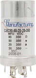 CE Manufacturing C-EC80-50-20-20-350 Capacitor 350V, 80/50/20/20µF, Electrolytic