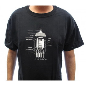 CE Distribution G-867 T-Shirt - Black with 12AX7 Tube Diagram