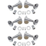 Gotoh P-GGT-47-X Tuners - Gotoh, Midsize 510, Metal Knobs, 3 per side