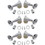 Gotoh P-GGT-47-X Tuners - Gotoh, Midsize 510, Metal Knobs, 3 per side, Price/Package of 6