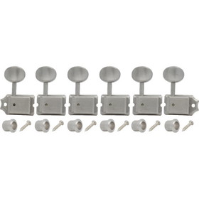 Gotoh P-GGT-81 Tuners - Gotoh, Relic, SD91, oval knob, 6-in-a-line, aged nickel
