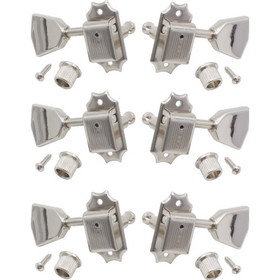 Kluson P-GKLU-SD90SLN-M Tuners - Kluson, Nickel, Metal Keystone knob, 3 per side