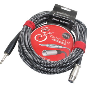 Grover P-GRV-GP425 Cable - Grover, XLR Female, 1/4&quot; Male, 25&#039;, Braided