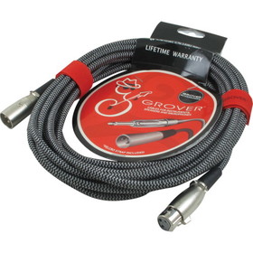 Grover P-GRV-GP525 Cable - Grover, XLR, 25&#039;, Female to Male Braided
