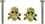 Grover P-GRV-GP610G Strap locks - Grover, Skull and cross style, gold, Price/Package of 2