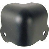 CE Distribution P-H1098 Corner - Black Steel, 2-Hole, 18 Gauge, Wraparound, Lip