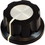 CE Distribution P-K370X Knob - Black, White Line, Silver Top, Set Screw, Boss Style