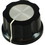 CE Distribution P-K370X Knob - Black, White Line, Silver Top, Set Screw, Boss Style