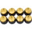 Marshall P-K450 Knob - Marshall, Black, Gold Top, Push-On, D Shaft, Price/Package of 8