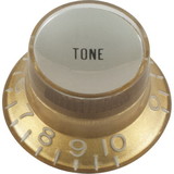 CE Distribution P-K547-X Knob - Top Hat, Gold with Silver Cap, Gibson Style