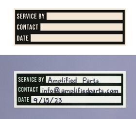 CE Distribution P-LBL-BUILD-3 Label - Service Info, Vintage Style Sticker