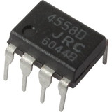 General Integrated Circuits P-Q4558 Op-Amp - 4558, Dual high-gain, 8-Pin DIP