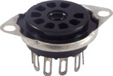 CE Distribution P-ST9-211 Socket - 9 Pin, Miniature, Bakelite, Bottom Mount Ring