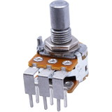Alpha R-VAM1MAX2-SS-PCL Potentiometer - Alpha, Audio, Solid Shaft, Right Angle, 16mm, Dual, 1MΩ