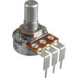 Alpha R-VAM20KW-SS-PCL Potentiometer - Alpha, W-Taper, Solid Shaft, Right Angle, 16mm, 20kΩ