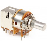 Alpha R-VPP-1MA-PC Potentiometer - Alpha, 1MΩ, Audio, 7mm Bushing, DPDT Switch
