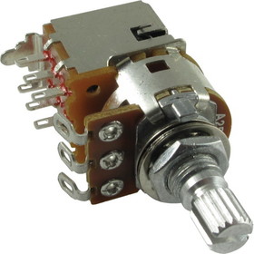 Alpha R-VPP-XA-SPLIT Potentiometer - Alpha, Audio, Knurled Shaft, DPDT, 7mm Bushing