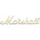 Marshall S-M603 Logo - Marshall, Gold Script on white plastic, 6&quot;