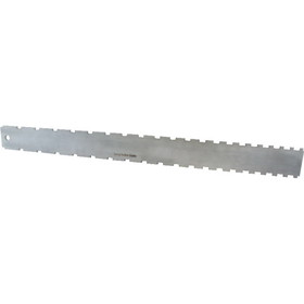 CE Distribution S-T208 Notched Straightedge - 16.5&quot; x 1.5&quot;, Stainless Steel, Satin