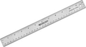 CE Distribution S-TRULE-SS Ruler - 12 Inch, Stainless Steel, Etched