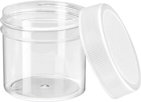 CE Distribution S-TSTJR-1 Container - Jar, Clear Round Mouth, White Cap, 2 oz