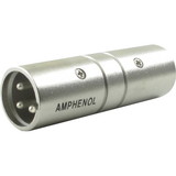Amphenol W-AM-AC3M3MW XLR Adapter - Amphenol, Male To Male, Nickel