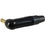 Neutrik W-NK-PXRA-G 1/4" Plug - Neutrik, Right-angle, black plastic, gold contacts