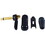 Neutrik W-NK-PXRA-G 1/4&quot; Plug - Neutrik, Right-angle, black plastic, gold contacts